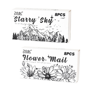 Set di 8 Timbri in Legno Vintage a Tema Cielo Stellato e Fiori, <span class=keywords><strong>2</strong></span> Stili, per Scrapbooking Fai-da-Te, Decorazione di Diari e Artigianato - Product Image 5