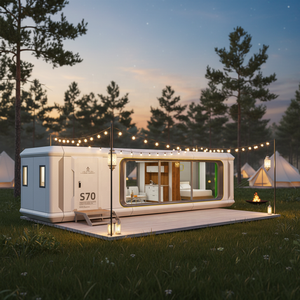Casa Contenedor Inteligente Prefabricada y Móvil, Villa Cápsula Espacial Portátil, <span class=keywords><strong>Mini</strong></span> Villa Modular Extensible de 20 pies, Sala de Estar Europea - Product Image 2