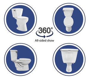 Inodoros de Dos Piezas con Diseño Sifónico de Descarga Lateral para Ahorro de Agua en Latinoamérica, 300 mm, Acabado Rústico - Product Image 3