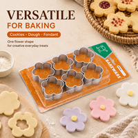 Food Grade Aluminium Cake Decoratie Mal Pruim Bloemvorm Koekjesvormer Op Maat Gemaakt Silicium Voor Bakken Verpakt Beschikbaar