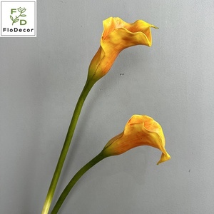 Flor de Lirio de Cala Artificial de Alta Calidad de 75 cm, de PU, Tacto Real, Color Blanco Borgoña, para Decoración de Bodas, Sala de Estar, Mesa del Hogar - Product Image 6