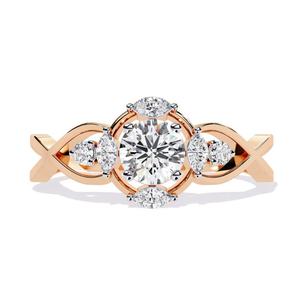 แหวนเพชรทรงมาร์คีส์เพลทท์ ลาบ-โกรว์น ไดมอนด์ 14k, 18k ทองคำแท้ ผลิตตามสั่งในสีโรสโกลด์, ยีลโกลด์, ไวท์โกลด์ - Product Image 3