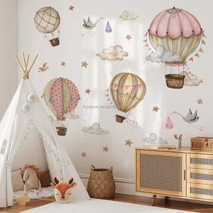 Étoiles et nuages envoyer enfant oiseau dessin animé stickers muraux <span class=keywords><strong>chambre</strong></span> de bébé maternelle décoration papier peint autocollants auto-adhésifs - Product Image 1