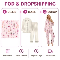 Pyjama pour femmes imprimé à la demande, ensemble de vêtements de nuit pour femmes, pyjama doux, ensembles de pyjamas