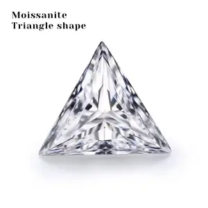 Starsgem gros pierres précieuses forme de triangle DEF GH couleur blanche diamant moissanite synthétique