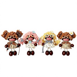 Muñecas Hechas a Mano con Cápsulas <span class=keywords><strong>de</strong></span> Plantas Naturales, Decorativas, sin Teñir, Recuerdos <span class=keywords><strong>de</strong></span> Viaje - Product Image 1