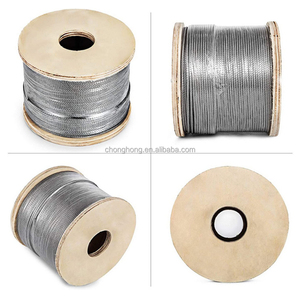 La industria 500FT 1000FT 1/8 "3/16" 1/4 "7*7*19 DE <span class=keywords><strong>ACERO</strong></span> INOXIDABLE <span class=keywords><strong>Cable</strong></span> de <span class=keywords><strong>acero</strong></span> galvanizado cuerda de alambre de eslingas precio/elevación/teleférico - Product Image 5