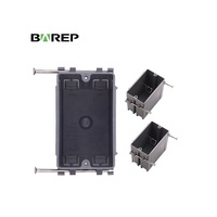 Boîte de sortie électrique BAREP SN22X 1 poste, nouvelle boîte de jonction électrique en PVC pour interrupteur, disjoncteur différentiel (GFCI), variateur, homologuée ETL, gris