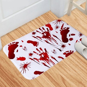 Alfombra con diseño de manchas de sangre para Halloween, rectangular, de fibra de poliéster, decoración interior para fiestas - Product Image 4