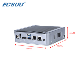 ECSUUGunstigster Lufter Loser Mini-PC Intel Celeron 2LAN 2COM Dual-Display-Unterstutzung Fur Heim-und Geschafts-Mikrocomputer-PC - Product Image 5