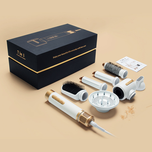 Sèche-<span class=keywords><strong>cheveux</strong></span> électrique professionnel 7-en-1 haute vitesse avec diffuseur, fer à boucler, <span class=keywords><strong>brosse</strong></span> lissante multifonction 3 vitesses et ioniseur - Product Image 5