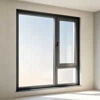 Ventana Abatible de Aluminio con Vidrio Bajo Emisivo Serie 75, Postmoderna, Insonorizada y Resistente al Viento, con Garantía de 3+ Años para Propiedades de Alquiler