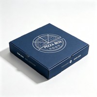 Cajas de Pizza Corrugadas Impresas con Material Reciclable, Caja Cuadrada Desechable para Empacar Comida para Llevar