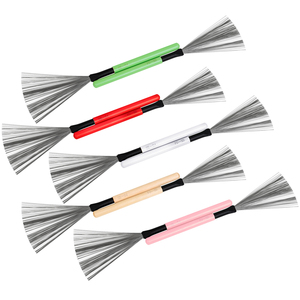 Vente flash Accessoires de batterie de jazz Baguettes en acier inoxydable métalliques Premium Baguettes de batterie en acier carbone couleur érable <span class=keywords><strong>Brosse</strong></span> - Product Image 2