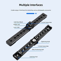 Support d'extension à griffe froide simple vers triple en alliage d'aluminium avec trou de vis 1/4 pouce pour accessoires de microphone et moniteur