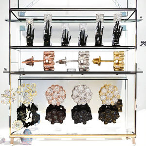 925 Sterling <b>Silver</b> Flower Moissanite <b>Stud</b> <b>Earrings</b> for Children's Anniversary Wedding Collection Gold Rhodium Plated Romantic - Product Image 3