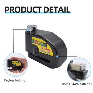 Xách tay Keyless báo động an ninh Xe Đạp Khóa cho xe đạp leo núi & xe điện chống trộm hợp kim kẽm Đĩa Phanh Xe Đạp Khóa - Product Image 3