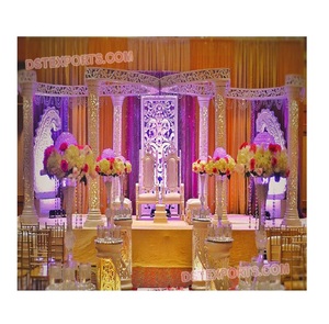 Glamorous South Indian <b>Wedding</b> Mandap Graceful Marriage Ceremony Mandap Butterfly Crystal Mandaps for Sale - Product Image 1