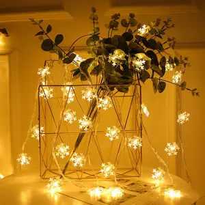 Weihnachten led batterie-box licht string kunststoff schneeblumen festliches haus innendekoration atmosphäre pendelleuchte