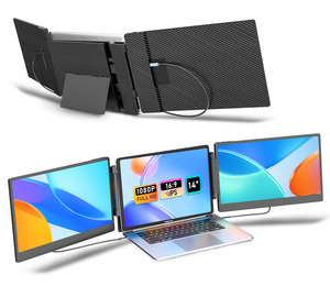 Extensor de pantalla de ordenador portátil triple OEM S3, monitor portátil IPS de 14 pulgadas con USB tipo C para monitor portátil de negocios - Product Image 1