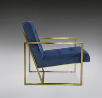 Chaise de salle à manger moderne en acier inoxydable, nouveau design