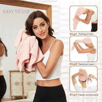 En gros de haute qualité absorbant et séchage rapide corail polaire microfibre sèche wrap tête serviette cheveux serviettes