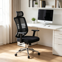 Chaise de bureau pivotante avec système de verrouillage inclinable et accoudoirs réglables pour le bureau et l'étude