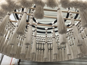 Toile de fond de mariage en macramé personnalisée, arche bohème pour cérémonie de mariage, auvent personnalisé avec franges et draperie de plafond - Product Image 6
