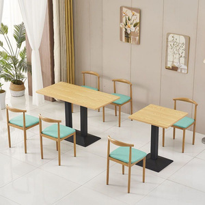Juegos de <span class=keywords><strong>restaurante</strong></span> económicos comerciales, tienda de fideos para aperitivos, barbacoa, desayuno, catering, mesa de comida rápida, combinación de sillas, <span class=keywords><strong>restaurante</strong></span> - Product Image 4