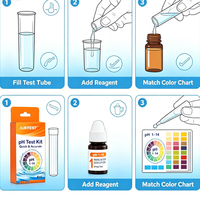 Kit de test de pH liquide JILINTEST, solution indicatrice de pH de l'eau, plage 1-14