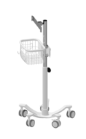 Chariot médical pour tablette à hauteur réglable, chariot pour iPad, chariot médical pour échographie portable avec verrou antivol