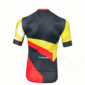 Custom Logo Sublimation Print Sun Block <b>Cooling</b> Mesh Layer Full Zip Breathable Bicycle short sleeve top + <b>padded</b> bottom set - Product Image 5