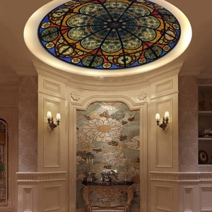 Cúpula de Vidrio Artístico Decorativa Tiffany Vintage, Resistente, para Interiores, Baños, Bares, Hoteles y Villas, Suministro de Fábrica - Product Image 5