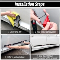 Bandes de protection latérales de voiture en PVC découpables avec logo sportif, anti-collision, anti-rayures, autocollantes, pour carrosserie