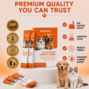 Waylemo Polvere Probiotica Anti-Invecchiamento <span class=keywords><strong>per</strong></span> <span class=keywords><strong>Cani</strong></span> e Gatti, Supporto Cellulare <span class=keywords><strong>per</strong></span> una Lunga Vita e Invecchiamento Sano, Integratore Quotidiano <span class=keywords><strong>per</strong></span> Animali Domestici - Product Image 5