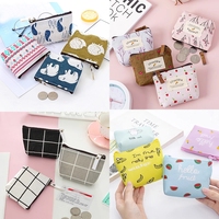 Mode Baru Dompet Kecil Koin Mini Wanita, Tas Kosmetik Garis Earphone Kunci Uang Risleting Dompet Anak Kecil Wanita