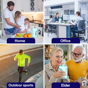 Bouteille d'eau hydrogénée 1500 ml avec générateur rechargeable par USB pour les sports de plein air et l'hydratation en déplacement - Product Image 3