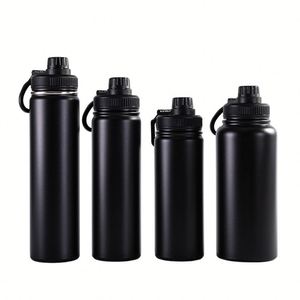 Portable Minimalist-handled Vacuum Stainless Steel Sports <b>Thermos</b> Cold Resistant 6-12 Hours Solid-color Design Outdoor Use Easy - Product Image 3