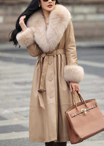 เสื้อแจ็กเก็ตเทร<span class=keywords><strong>น</strong></span>ช์โค้ทหนังเทียมสีล้ว<span class=keywords><strong>น</strong></span>สำหรับผู้หญิงมีกระดุมผูกเชือกกันลม - Product Image 3