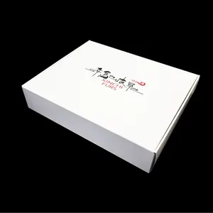 Оптовая Продажа с логотипом на заказ белый гофрированный картон белые почтовые упаковочные коробки для носков