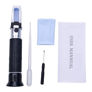 เครื่องวัดความเข้มข้นแบบพกพาขายดี ATC 0-32% Brix สำหรับวัดแอลกอฮอล์และน้ำผึ้ง ใช้ได้กับไวน์ เบียร์ ไบจิ่ว - Product Image 4
