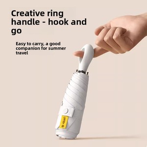 <span class=keywords><strong>Parapluie</strong></span> manuel compact classique 5 plis noir, protection UV50+ contre <span class=keywords><strong>le</strong></span> <span class=keywords><strong>soleil</strong></span> et la pluie, logo personnalisé, mini <span class=keywords><strong>parapluie</strong></span> de voyage de poche, cadeaux - Product Image 2