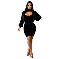 Penjualan Laris Gaun Pesta Klub Wanita Seksi Gaun Midi Bodycon Lengan Panjang Gaun Kasual Tanpa Lengan Rajutan Baru Terbaru