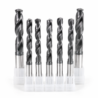 Foret en acier au tungstène revêtu pour machines-outils, queue droite, foret PCD pour tour CNC, outil de coupe de précision en carbure de tungstène