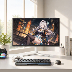 จอคอมพิวเตอร์แบบโค้งสีดำขนาด 32 นิ้ว จอคอมพิวเตอร์ตั้งโต๊ะสำหรับเล่นเกมที่ดีที่สุด จอคอมพิวเตอร์รุ่นใหม่ที่มีแสงสว่าง - Product Image 1