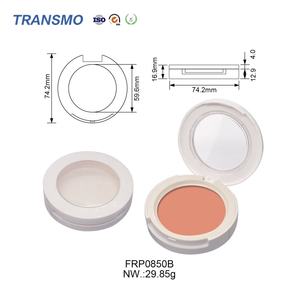 Custom logo Cheek Blush Packaging <b>Recycled</b> Plastic Cream Blush Container Empty Round Empty Blush <b>Box</b> - Product Image 2