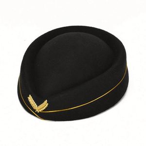 Gorra de Azafata, Boina para Mujer, Uniforme Formal para Azafatas de Avión, Ajustable, para las Cuatro Estaciones, de Poliéster con Serigrafía - Product Image 3