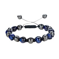 8M Hématite Pierre Aromathérapie Huile Essentielle Diffuseur Tressé Tissé Réglable Naturel Pierres Précieuses Perles Cristal Bracelet