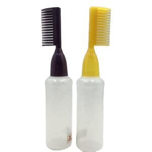 La bottiglia molle di plastica di compressione del pe 150ML con la testa del pettine dei pp per le tinture dei capelli di stimolazione dei capelli di rogaine del salone di parrucchiere con pettine - Product Image 1