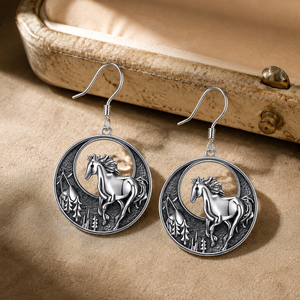 Set Collana e Orecchini Vintage Cavallo della Foresta per Donna, Gioielli Unici di Moda - Product Image 6